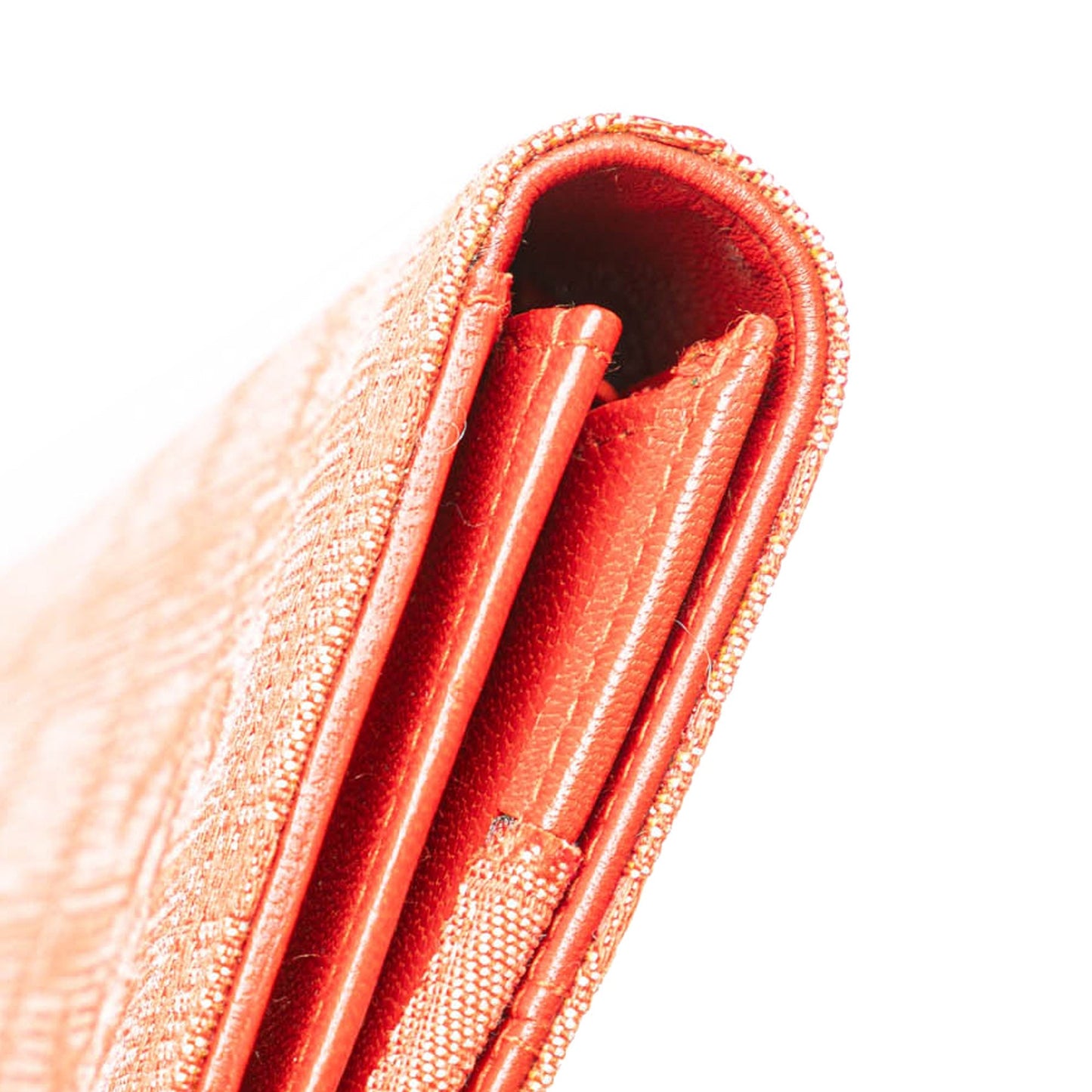 Red Chanel New Travel Line Nylon Continental Wallet