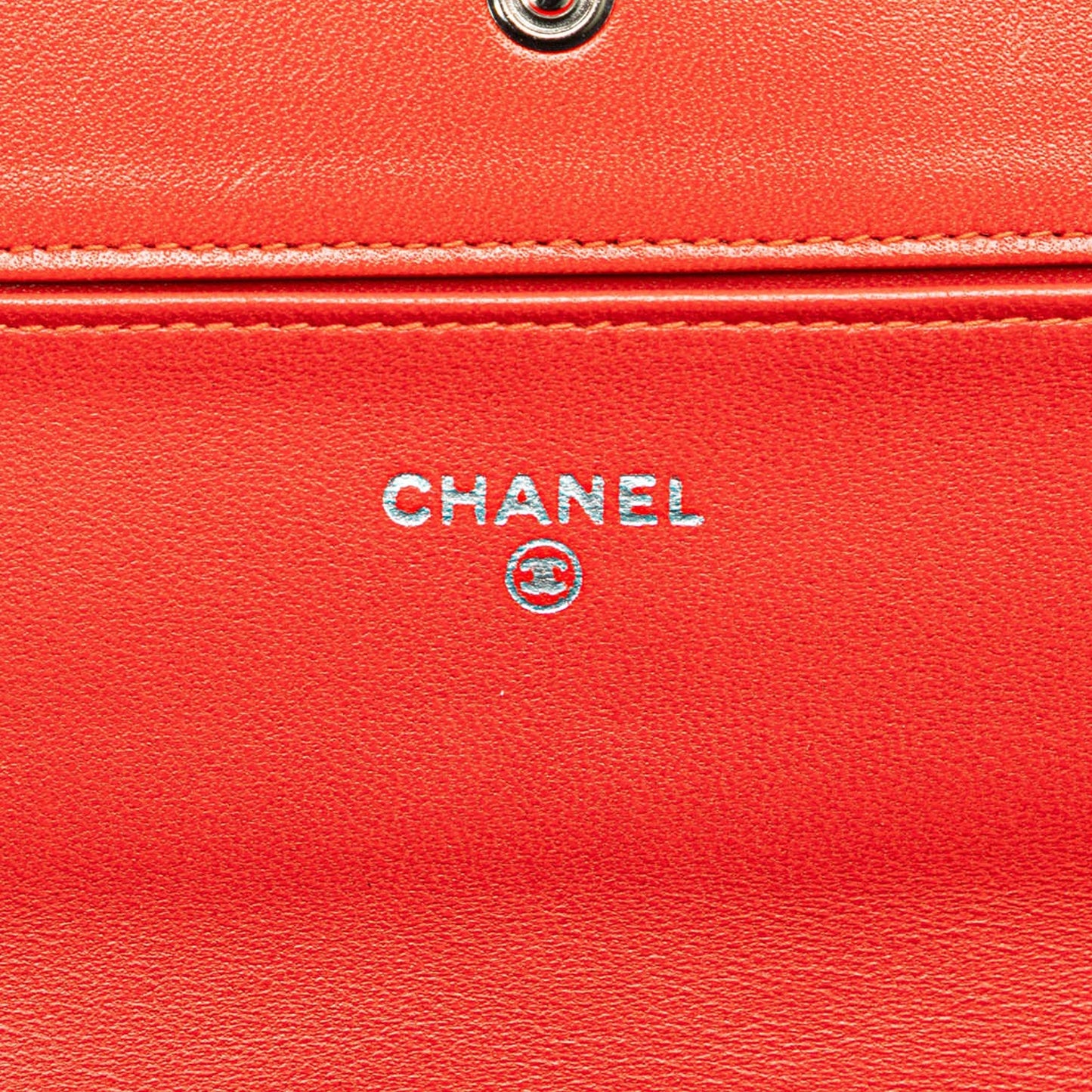 Red Chanel New Travel Line Nylon Continental Wallet
