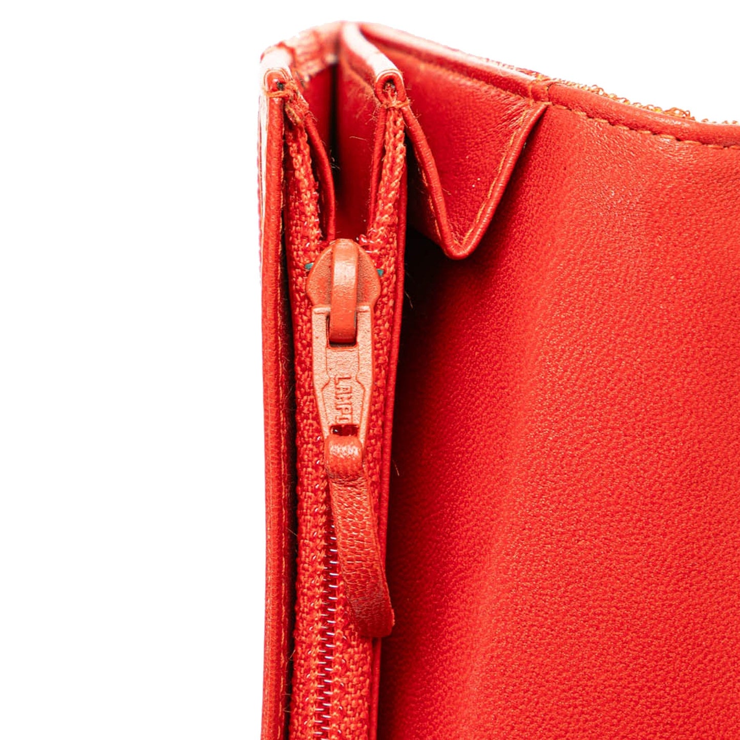 Red Chanel New Travel Line Nylon Continental Wallet