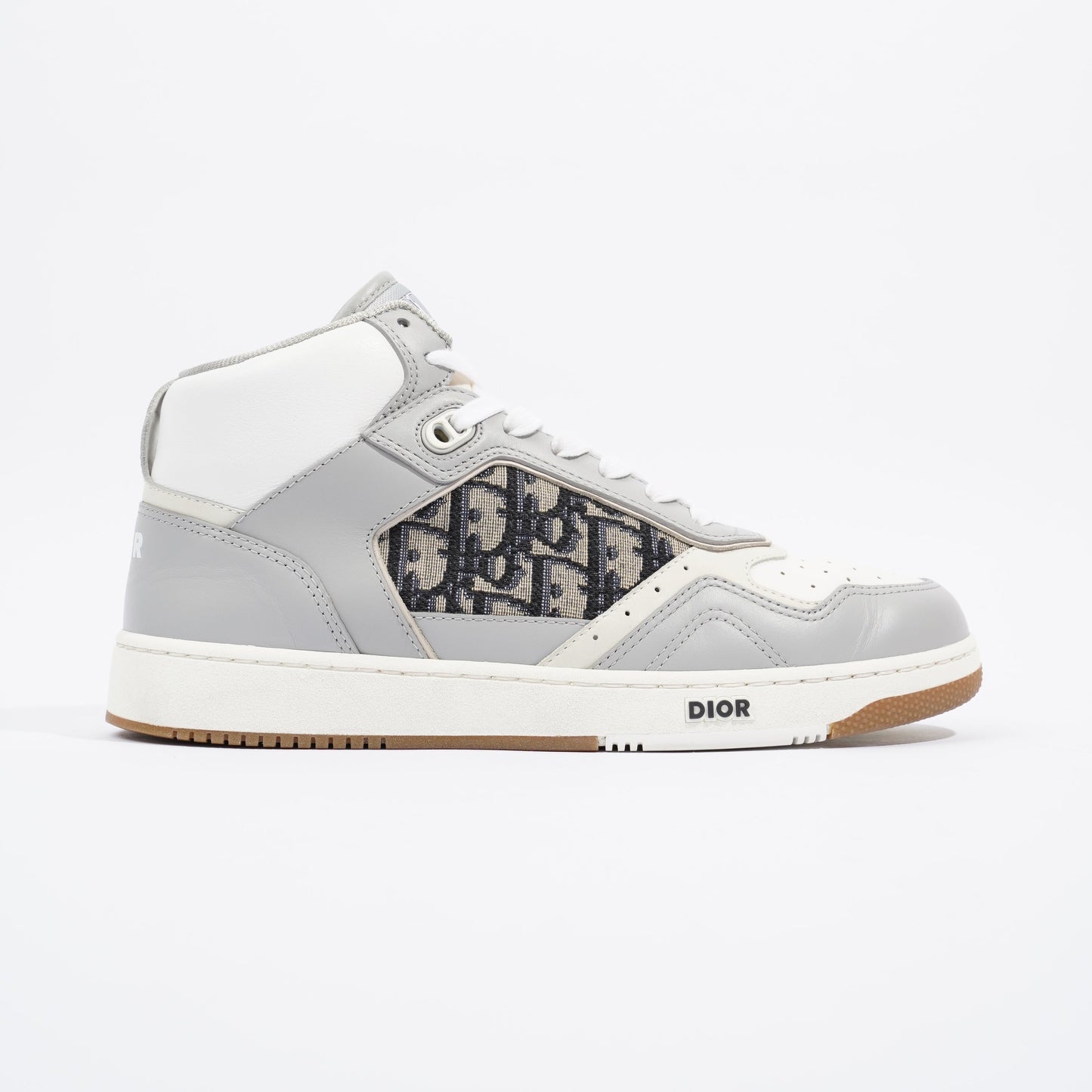 Christian Dior B27 White / Grey / Navy Oblique Leather EU 41 UK 7