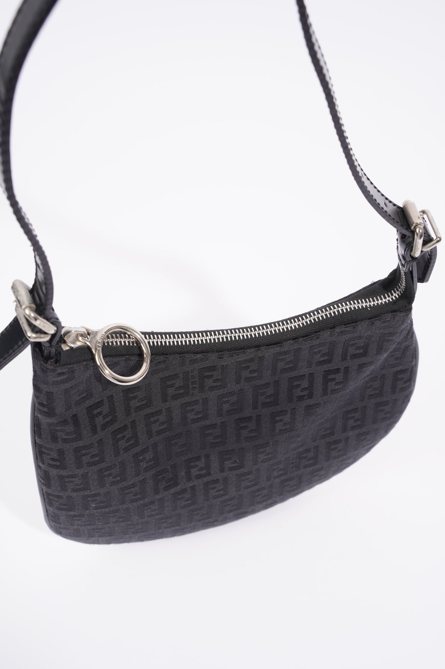 Fendi Baguette Bag Black Canvas