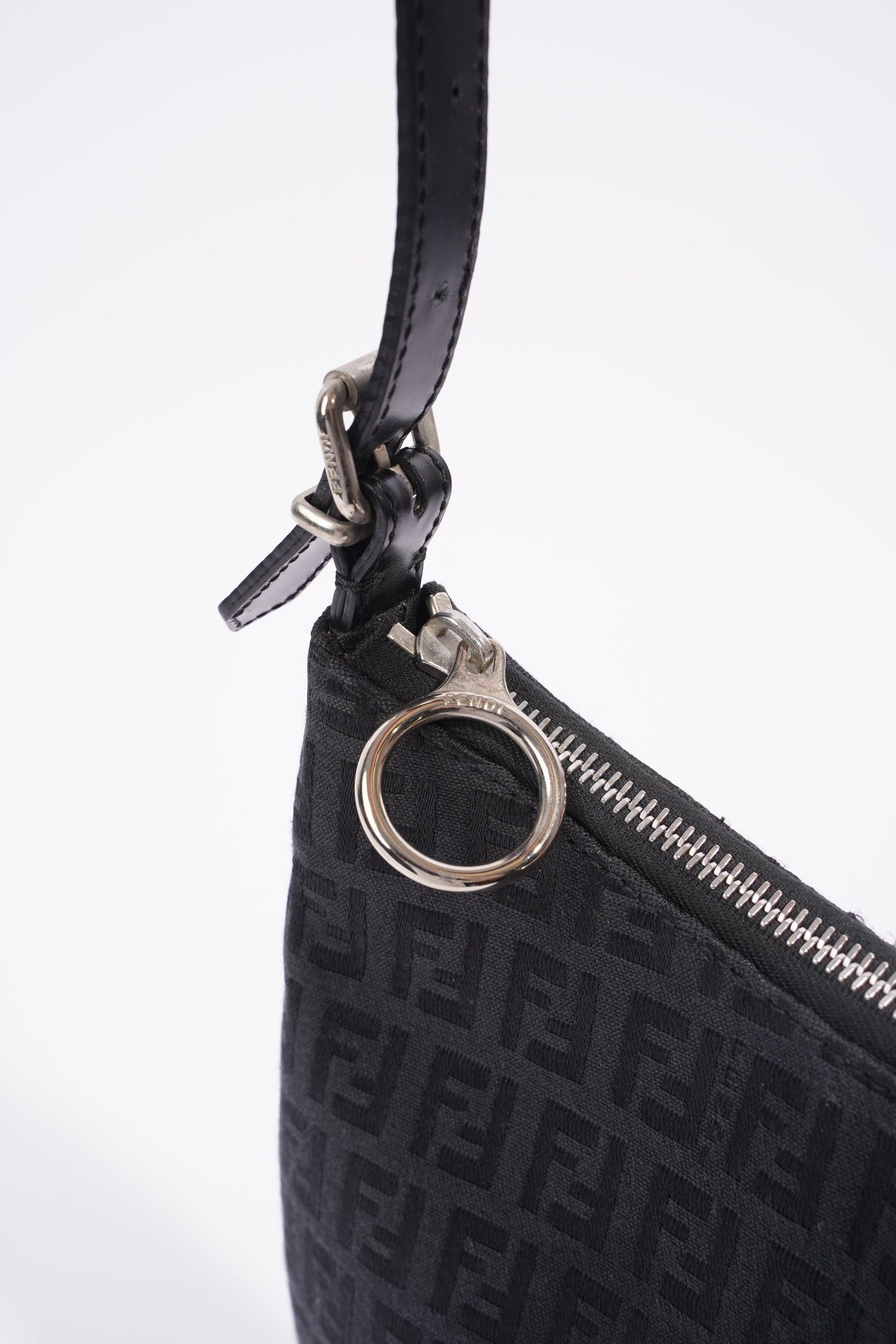 Fendi Baguette Bag Black Canvas