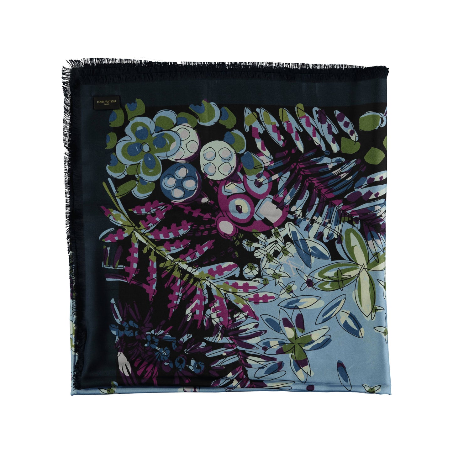 LOUIS VUITTON Louis Vuitton Floral Silk Scarf