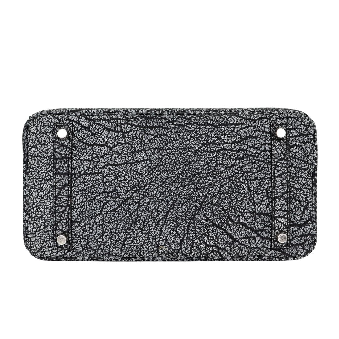 Hermès 30cm Birkin Black Dalmatian Buffalo Leather Palladium Hardware