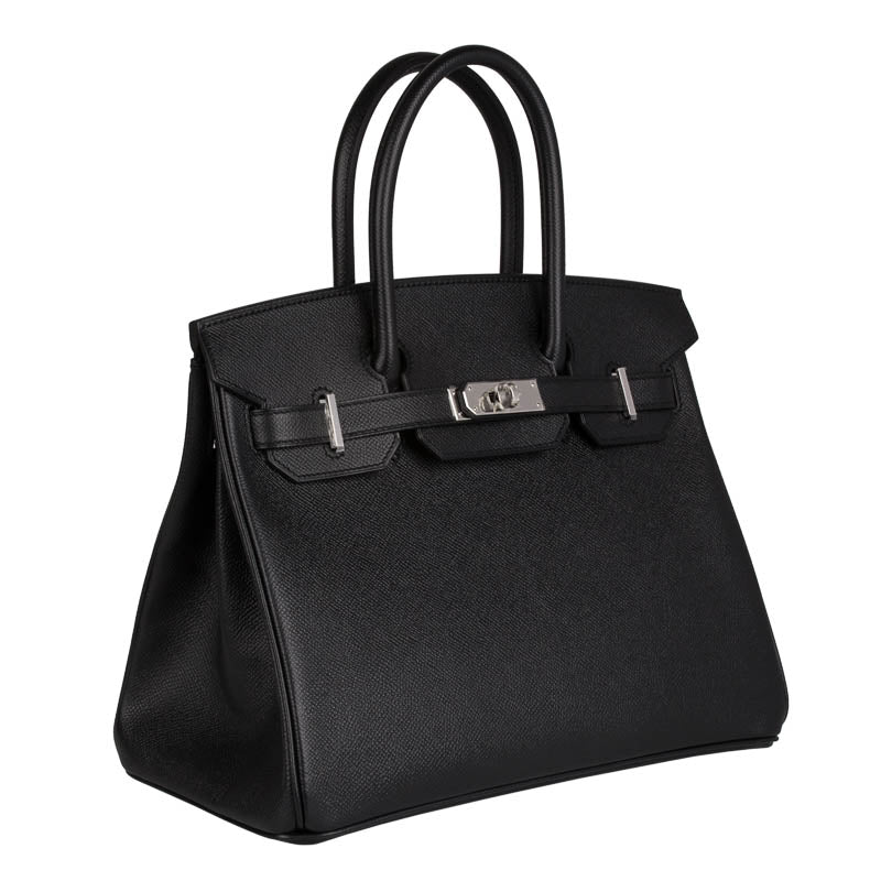 Hermès 30cm Birkin Black Epsom Leather Palladium Hardware