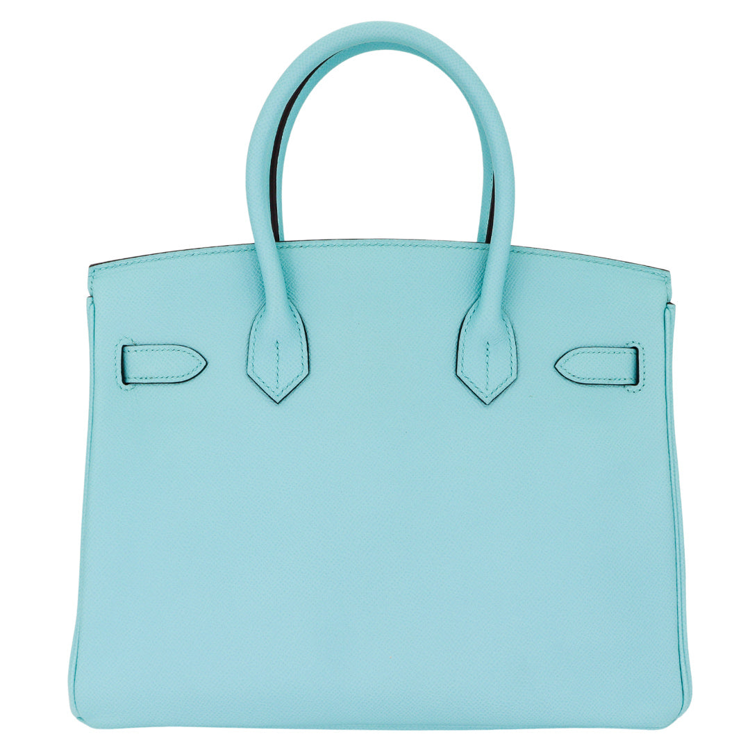 Hermès 30cm Birkin Bleu Atoll Epsom Leather Gold Hardware