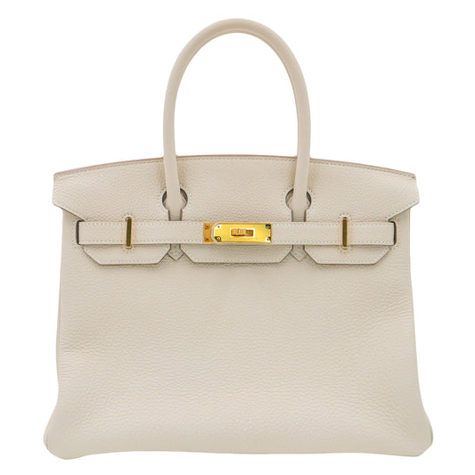 Hermès 30cm Birkin Craie Togo Leather Gold Hardware