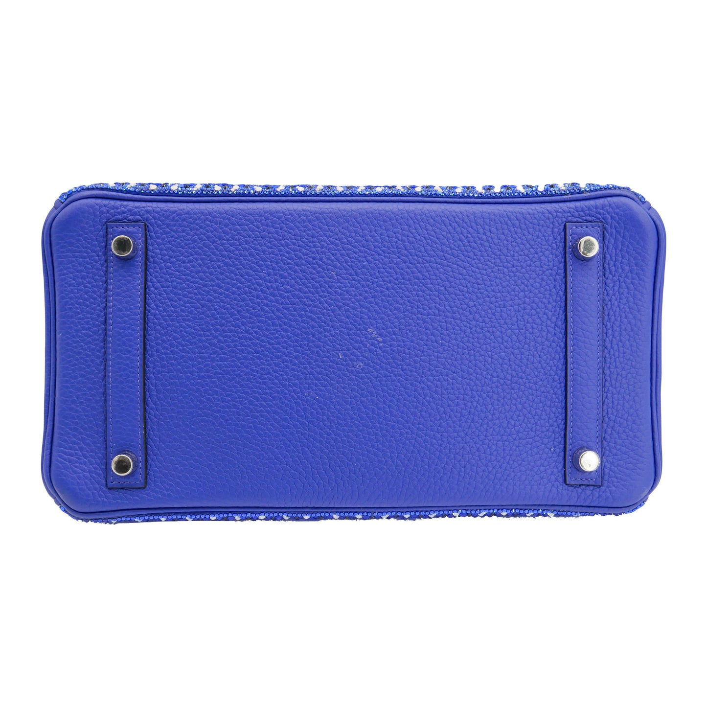 Hermès 30cm Birkin Customized Blue Bandana Swarovski Crystal Palladium Hardware