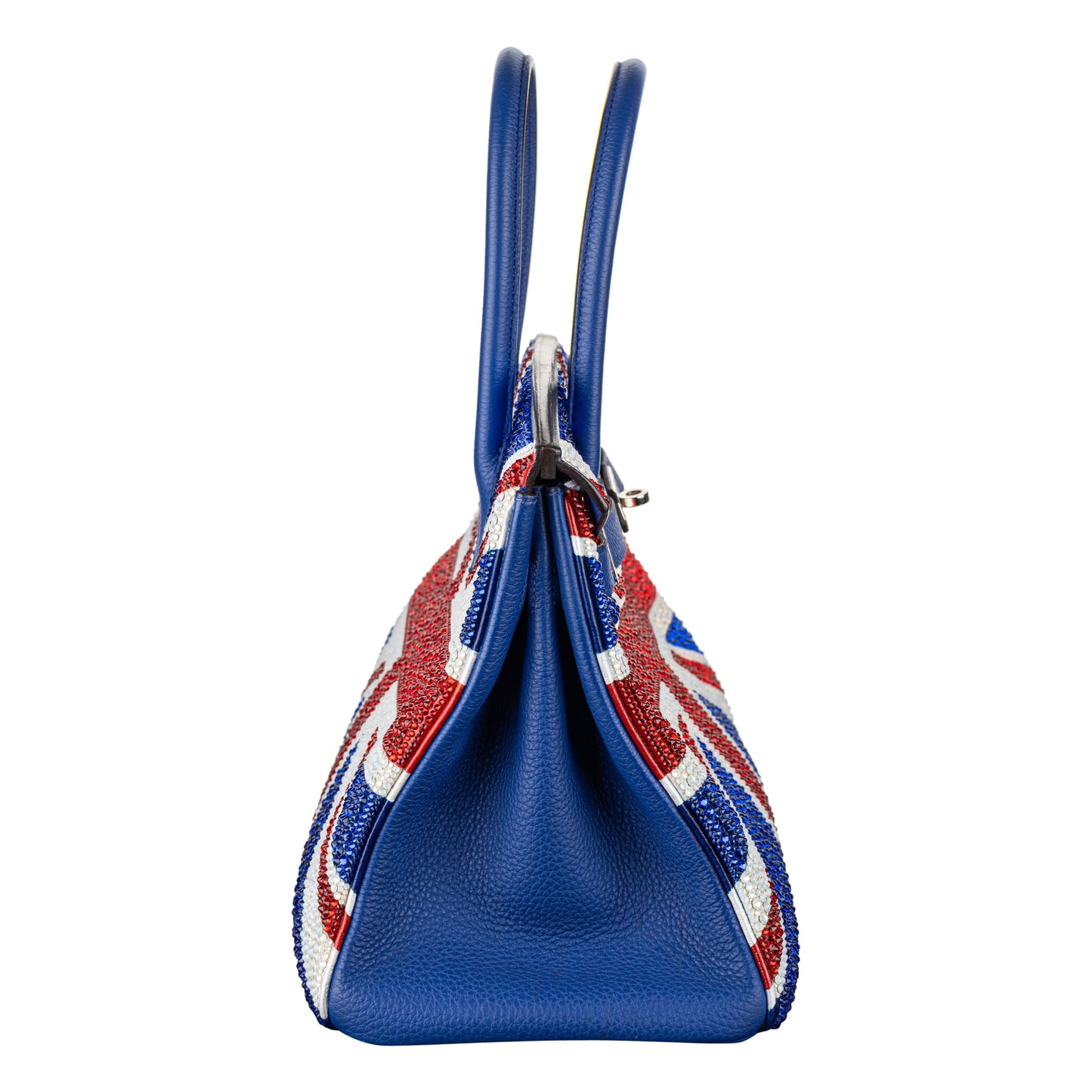 Hermès 30cm Birkin Customized Union Jack Swarovski Crystal Palladium Hardware