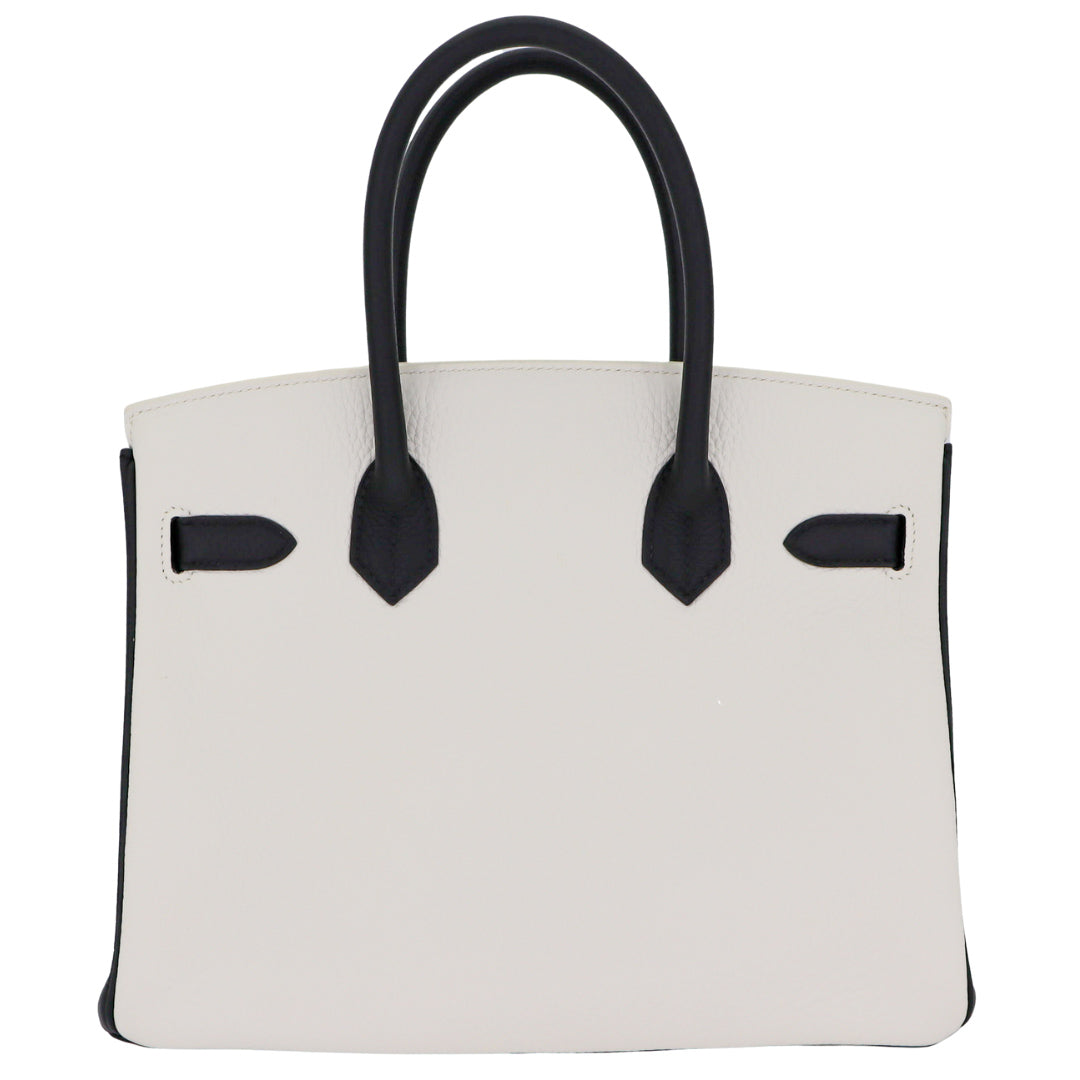 Hermès 30cm Birkin HSS Panda Black/White Clemence Leather Palladium Hardware