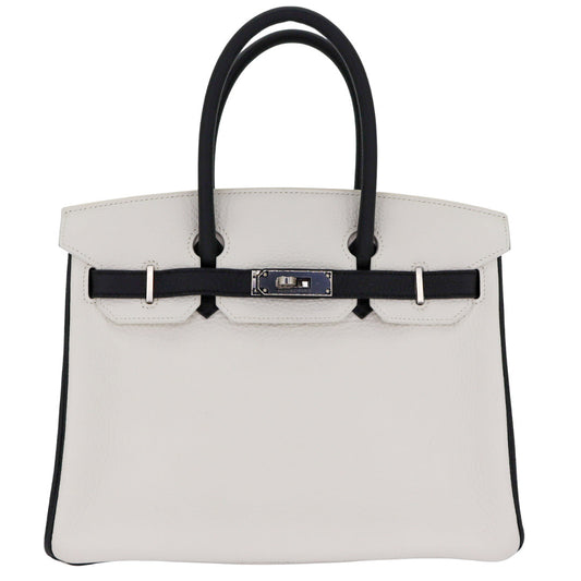 Hermès 30cm Birkin HSS Panda Black/White Clemence Leather Palladium Hardware