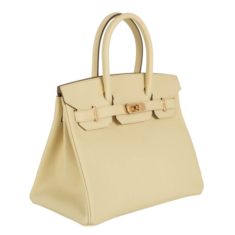 Hermès 30cm Birkin Jaune Poussin Epsom Leather Gold Hardware