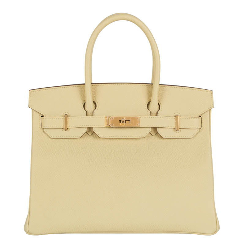 Hermès 30cm Birkin Jaune Poussin Epsom Leather Gold Hardware