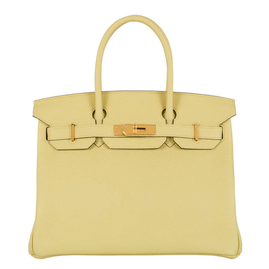 Hermès 30cm Birkin Jaune Poussin Togo Leather Gold Hardware