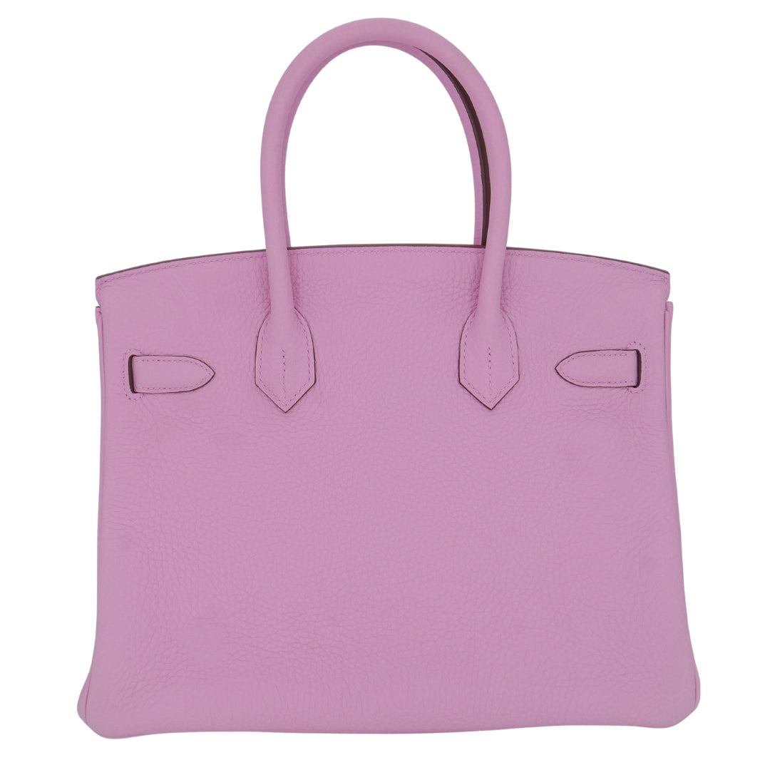 Hermès 30cm Birkin Mauve Sylvestre Clemence Leather Palladium Hardware