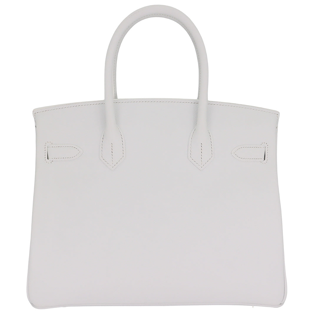 Hermès 30cm Birkin White Epsom Leather Gold Hardware