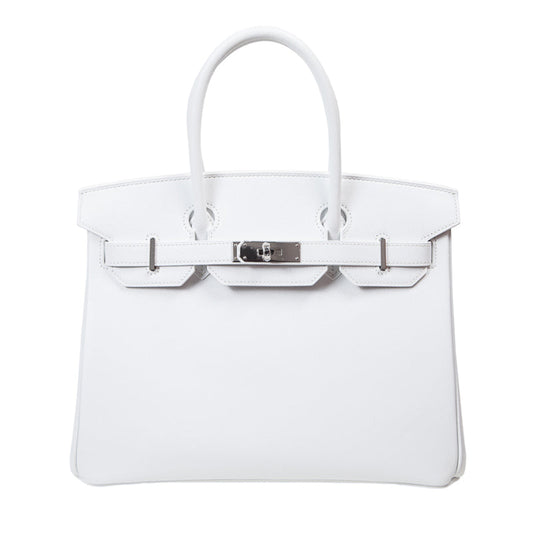 Hermès 30cm Birkin White Epsom Palladium Hardware