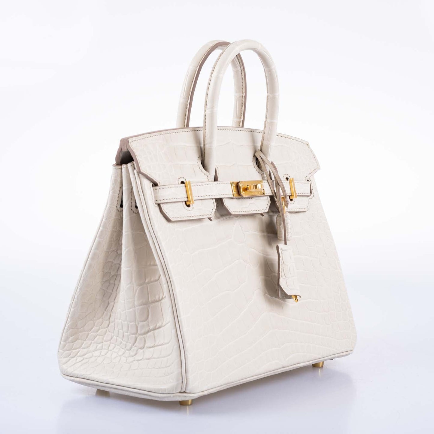 Hermès Birkin 25 Beton Matte Alligator Gold Hardware