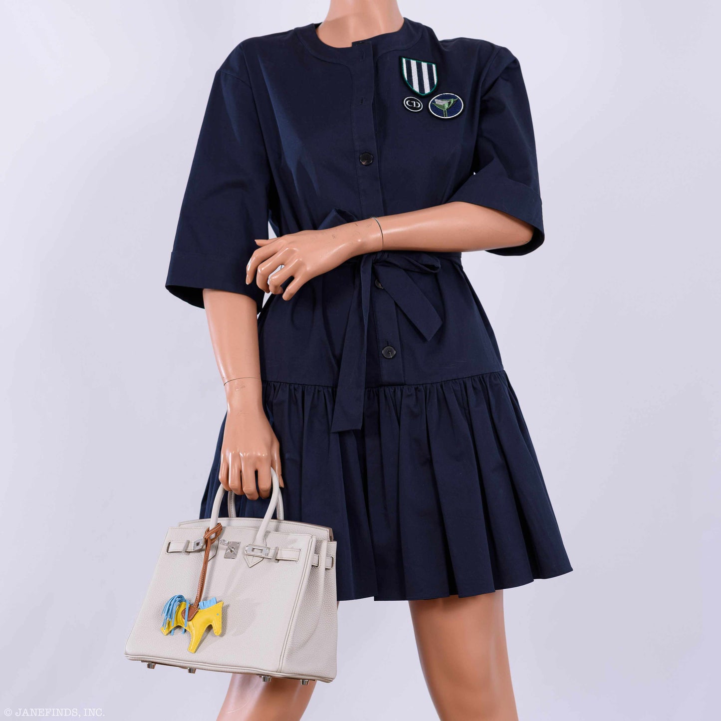 Hermès Birkin 25 Beton Togo Palladium Hardware - 2019, D