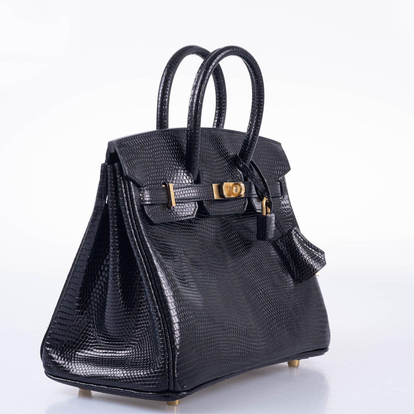 Hermès Birkin 25 Black Nilo Lizard Gold Hardware