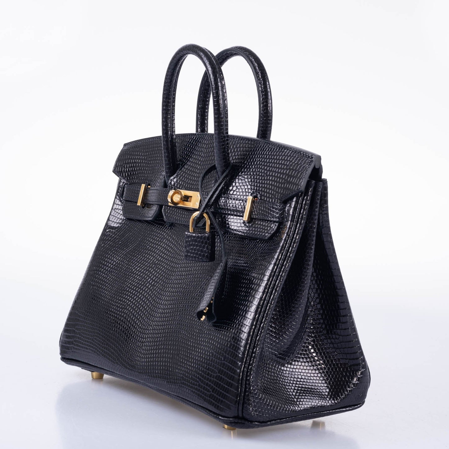 Hermès Birkin 25 Black Nilo Lizard Gold Hardware