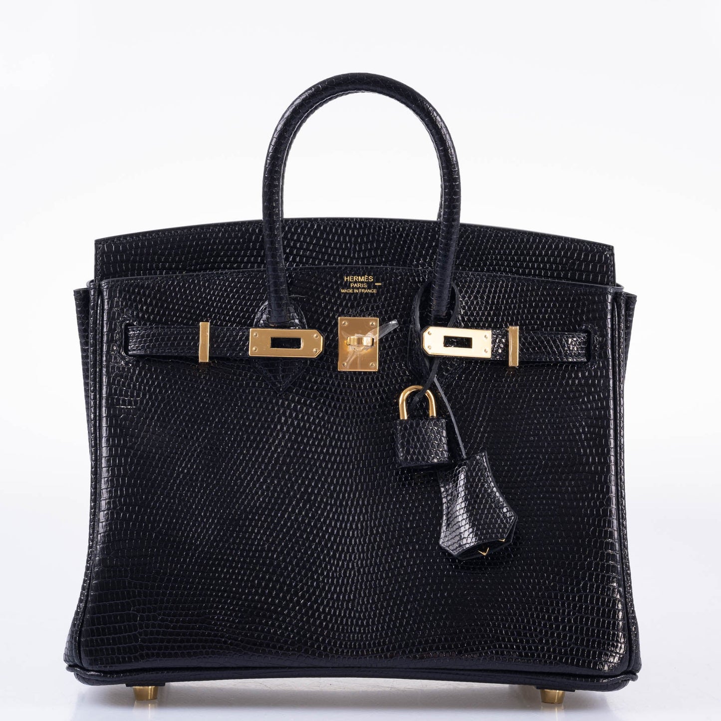Hermès Birkin 25 Black Nilo Lizard Gold Hardware