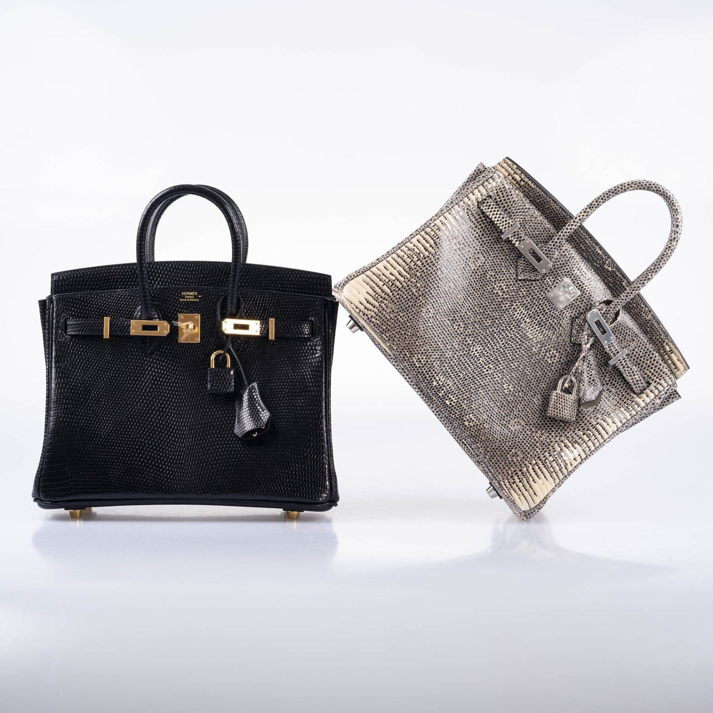 Hermès Birkin 25 Black Nilo Lizard Gold Hardware