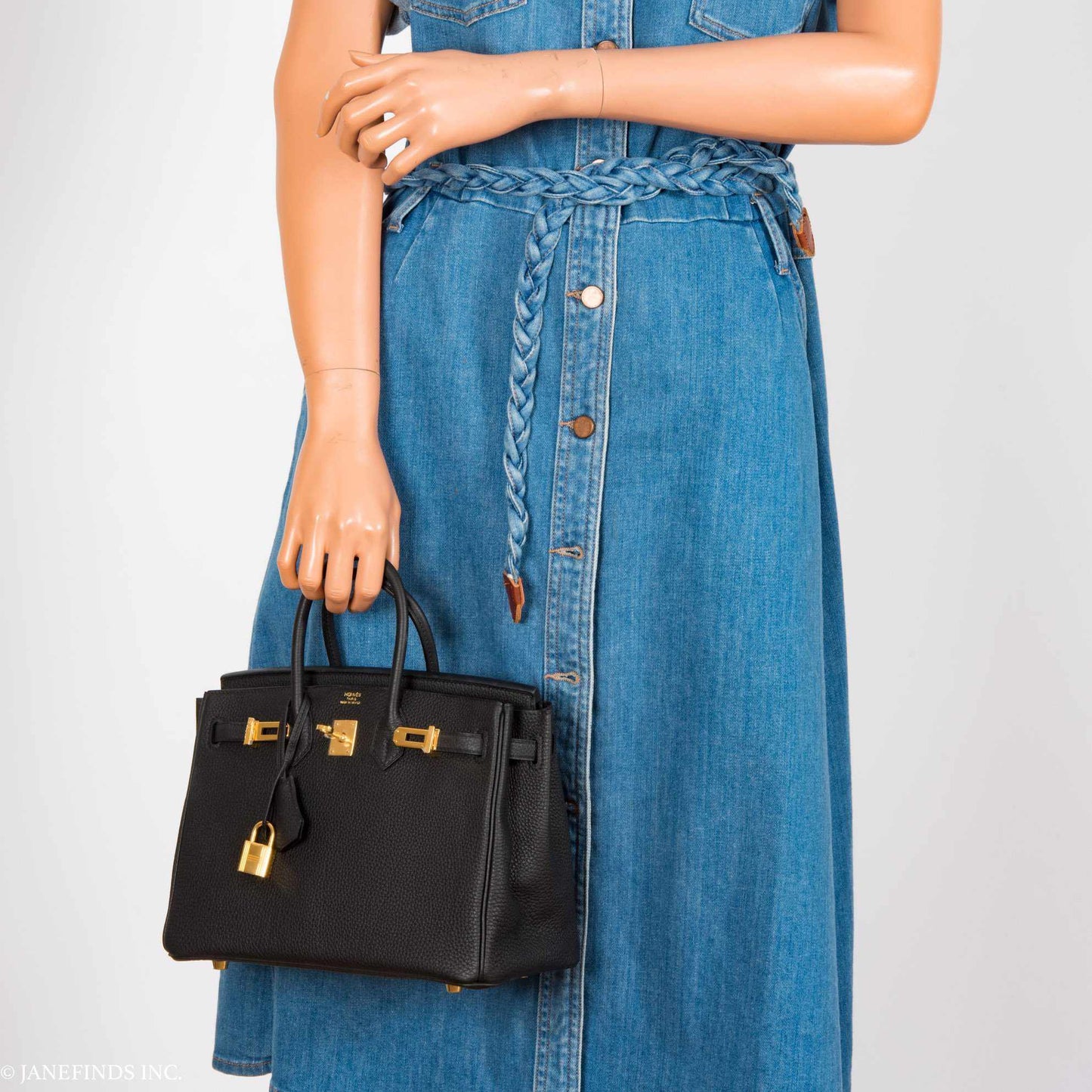 Hermès Birkin 25 Black Togo Gold Hardware