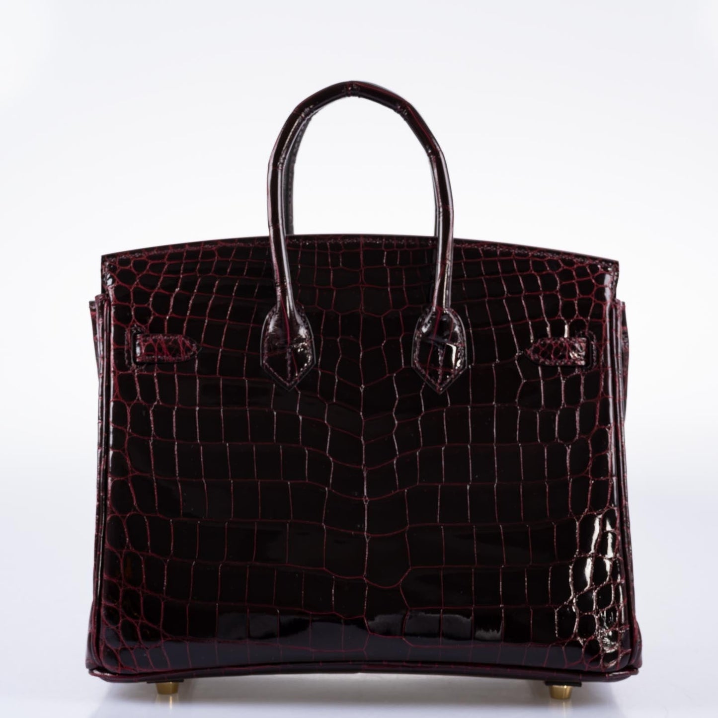 Hermès Birkin 25 Bordeaux Shiny Niloticus Crocodile with Gold Hardware