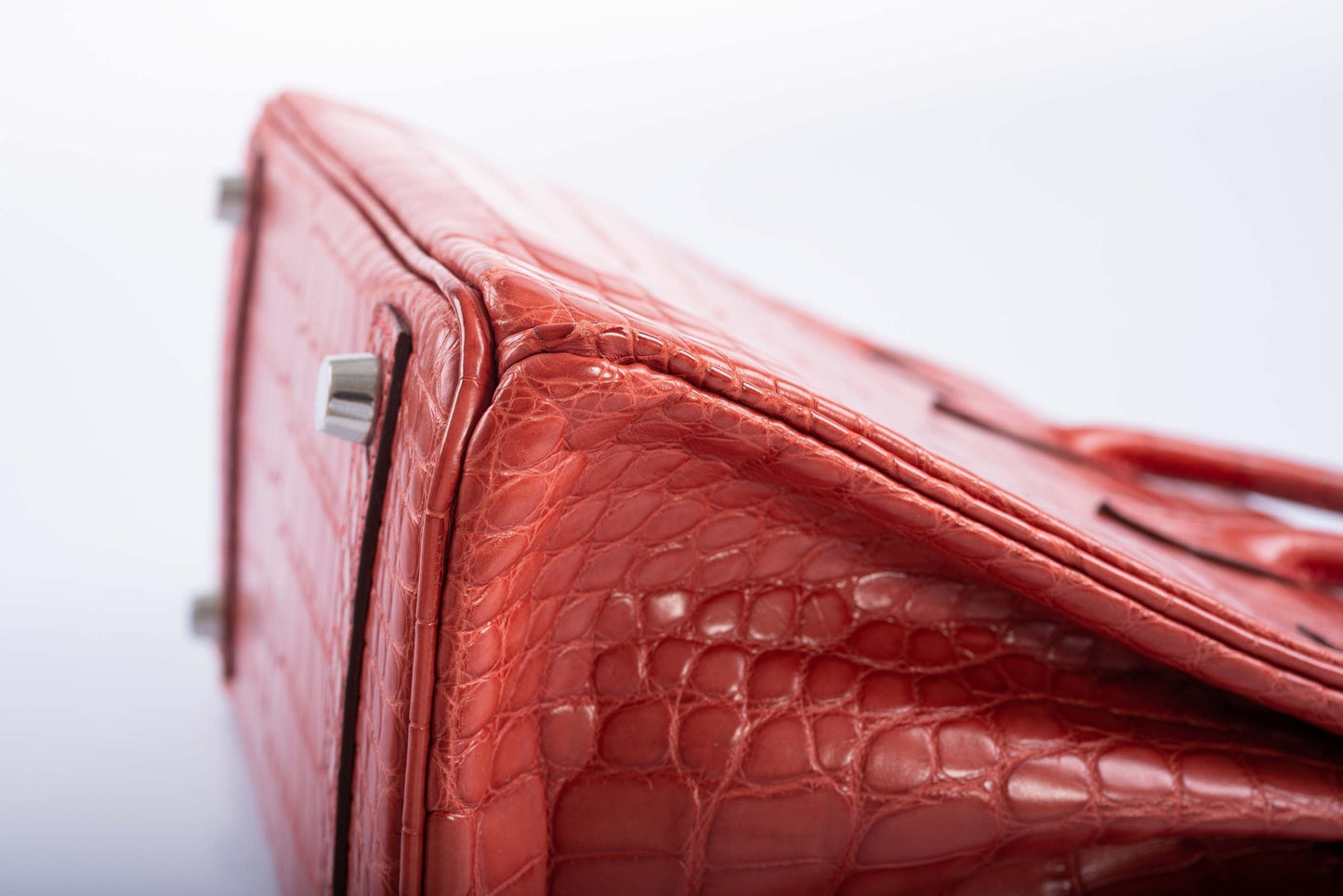 Hermès Birkin 25 Bougainville Matte Alligator Palladium Hardware