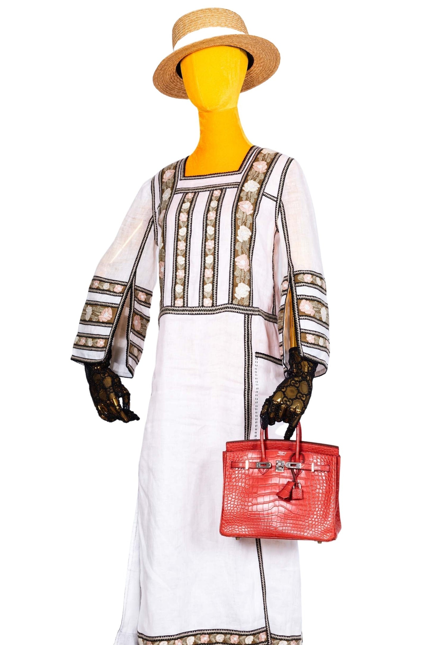 Hermès Birkin 25 Bougainville Matte Alligator Palladium Hardware