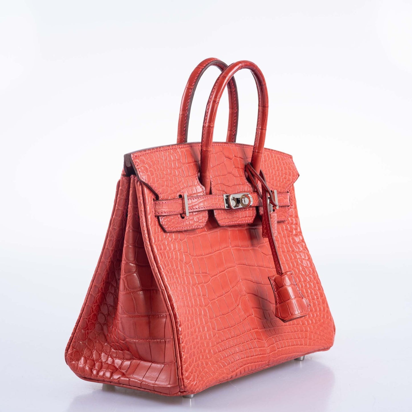 Hermès Birkin 25 Bougainville Matte Alligator Palladium Hardware