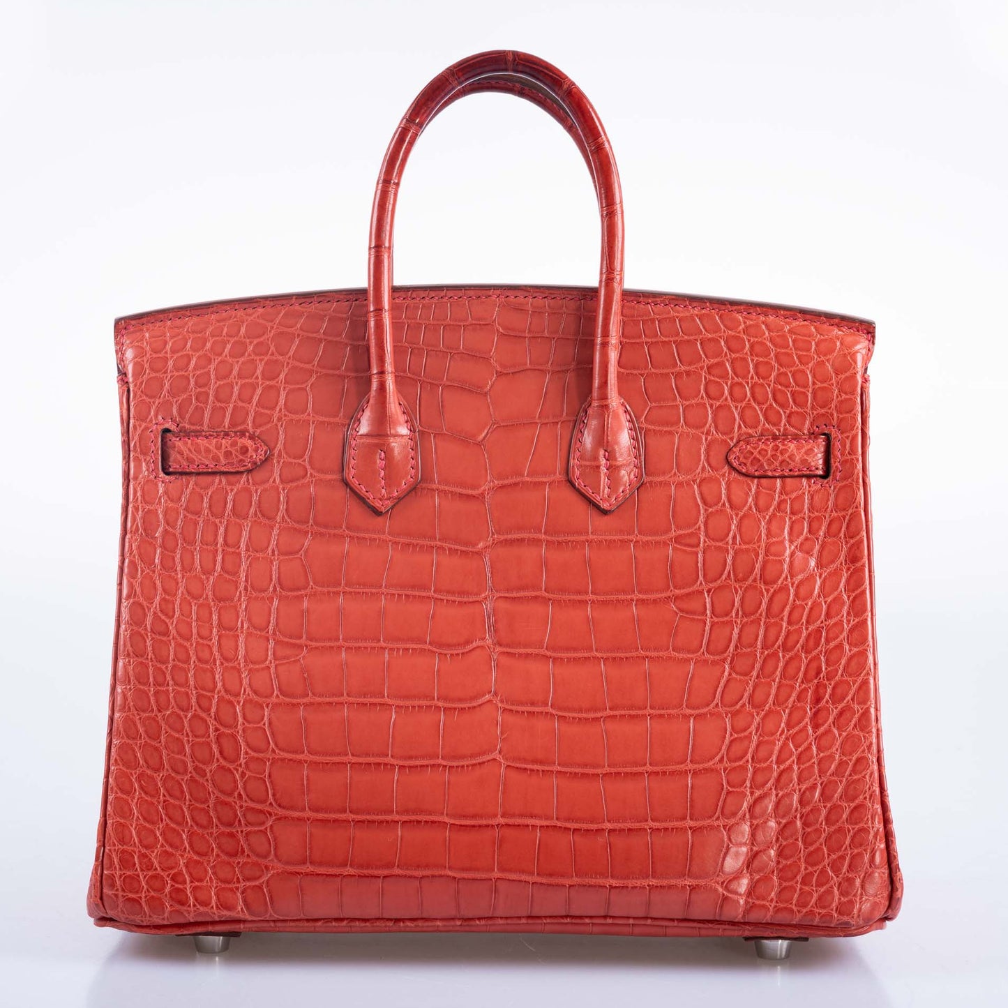 Hermès Birkin 25 Bougainville Matte Alligator Palladium Hardware