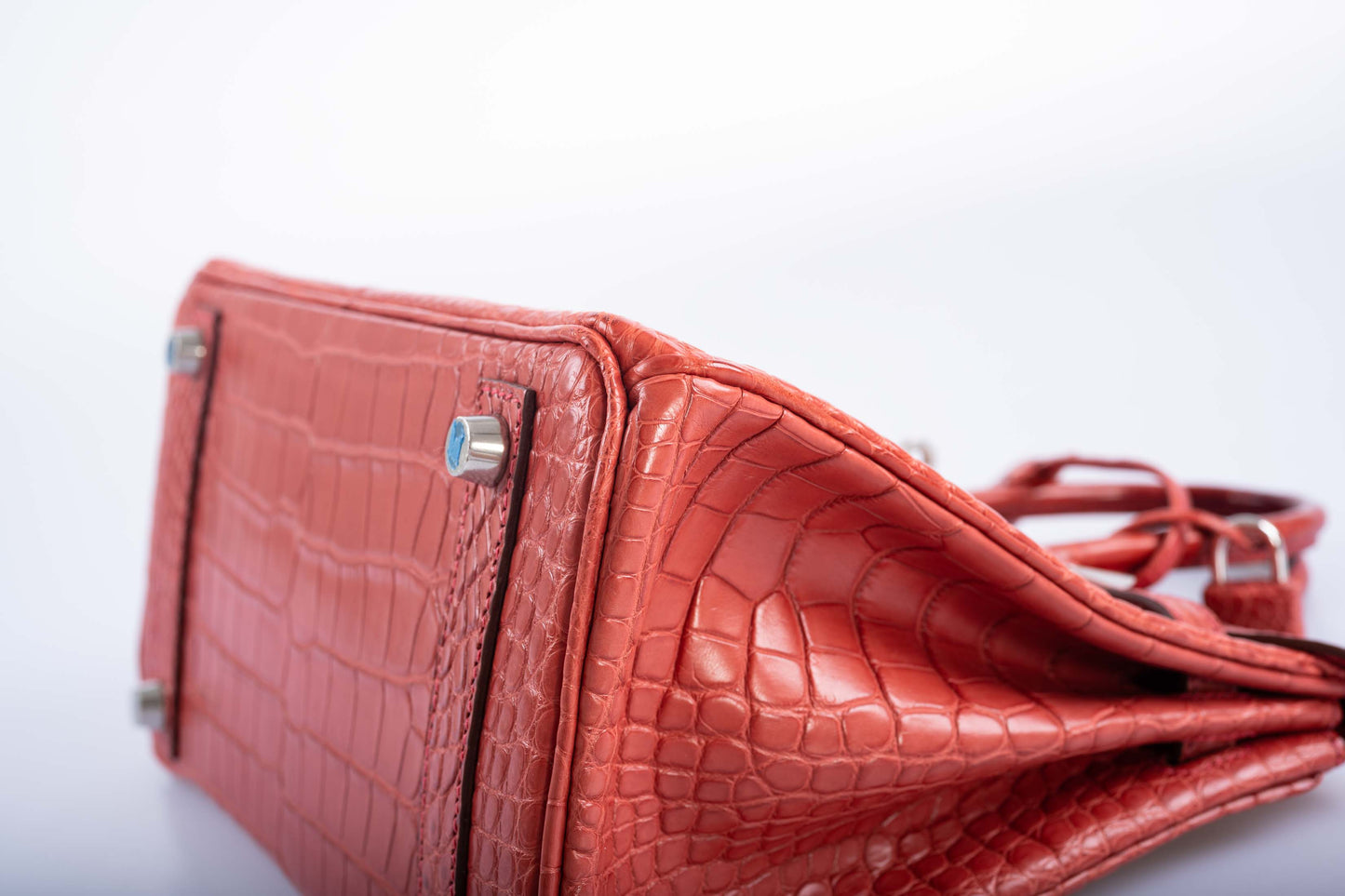 Hermès Birkin 25 Bougainville Matte Alligator Palladium Hardware