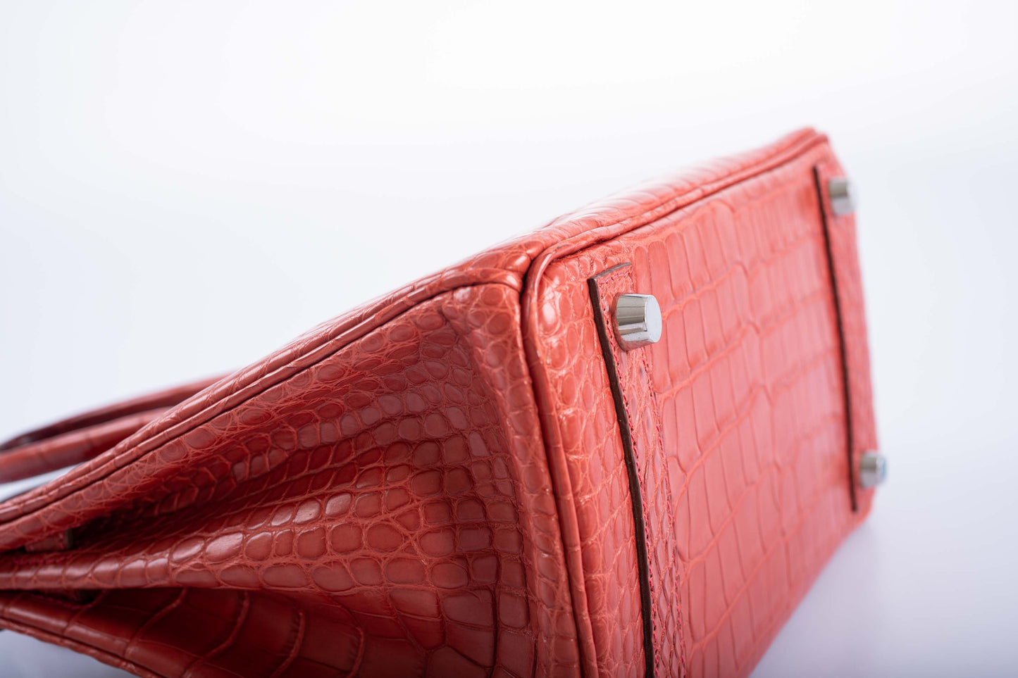 Hermès Birkin 25 Bougainville Matte Alligator Palladium Hardware