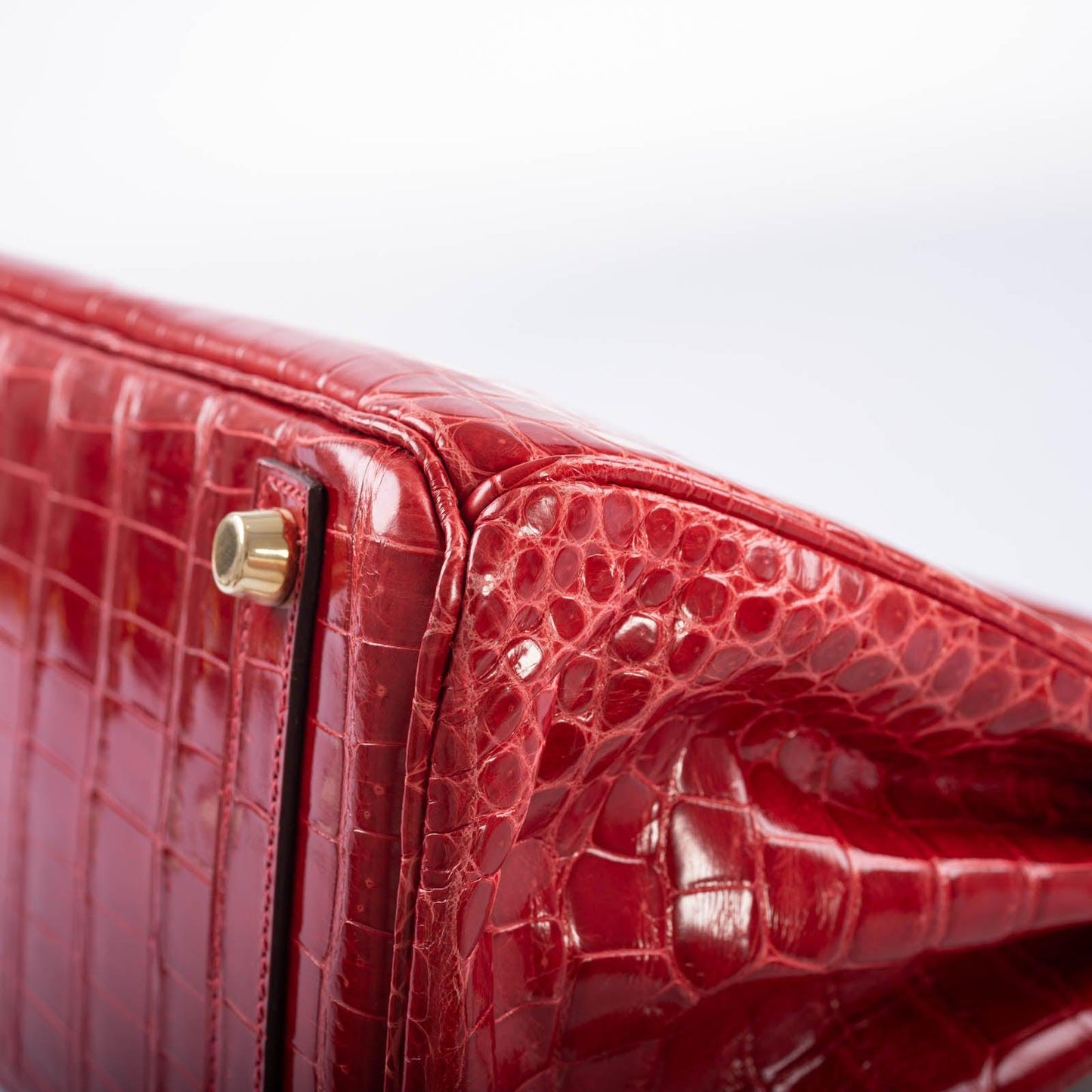 Hermès Birkin 25 Braise Porosus Crocodile with Gold Hardware