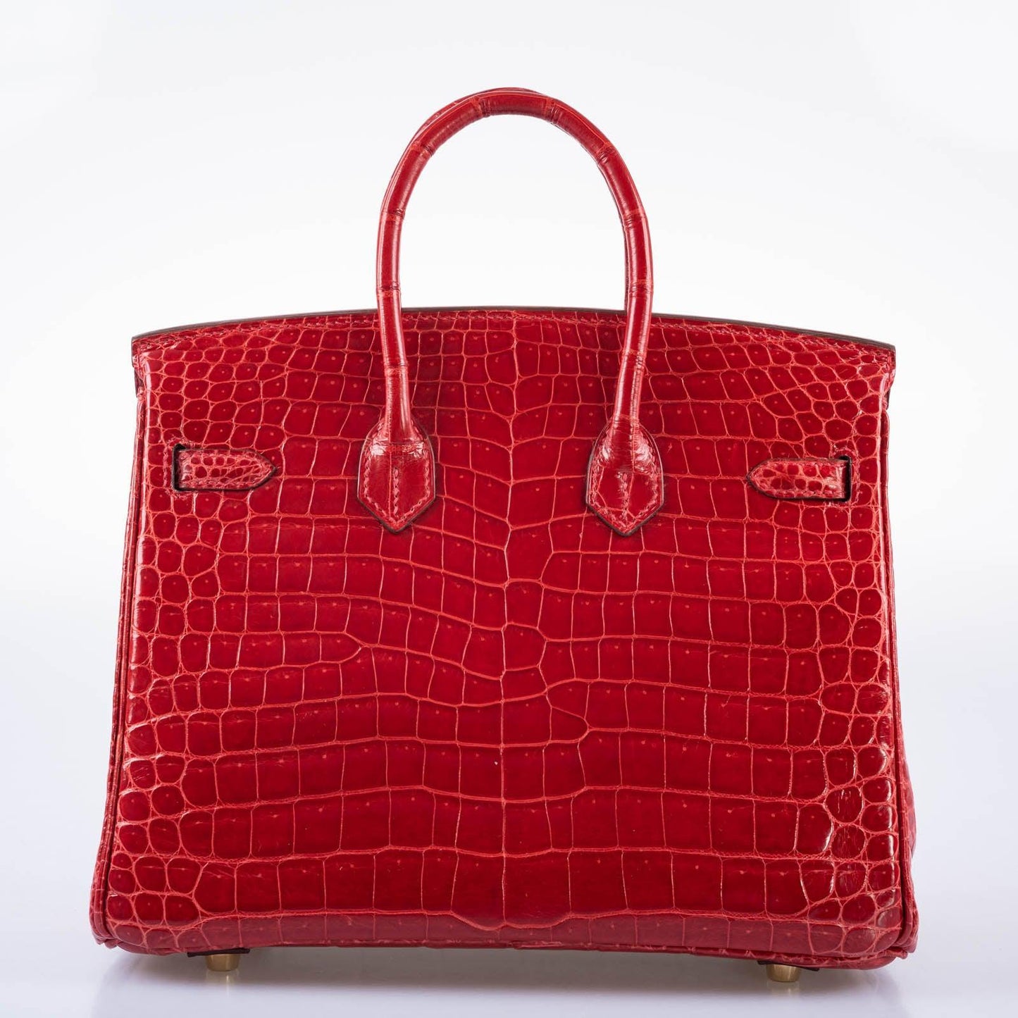 Hermès Birkin 25 Braise Porosus Crocodile with Gold Hardware