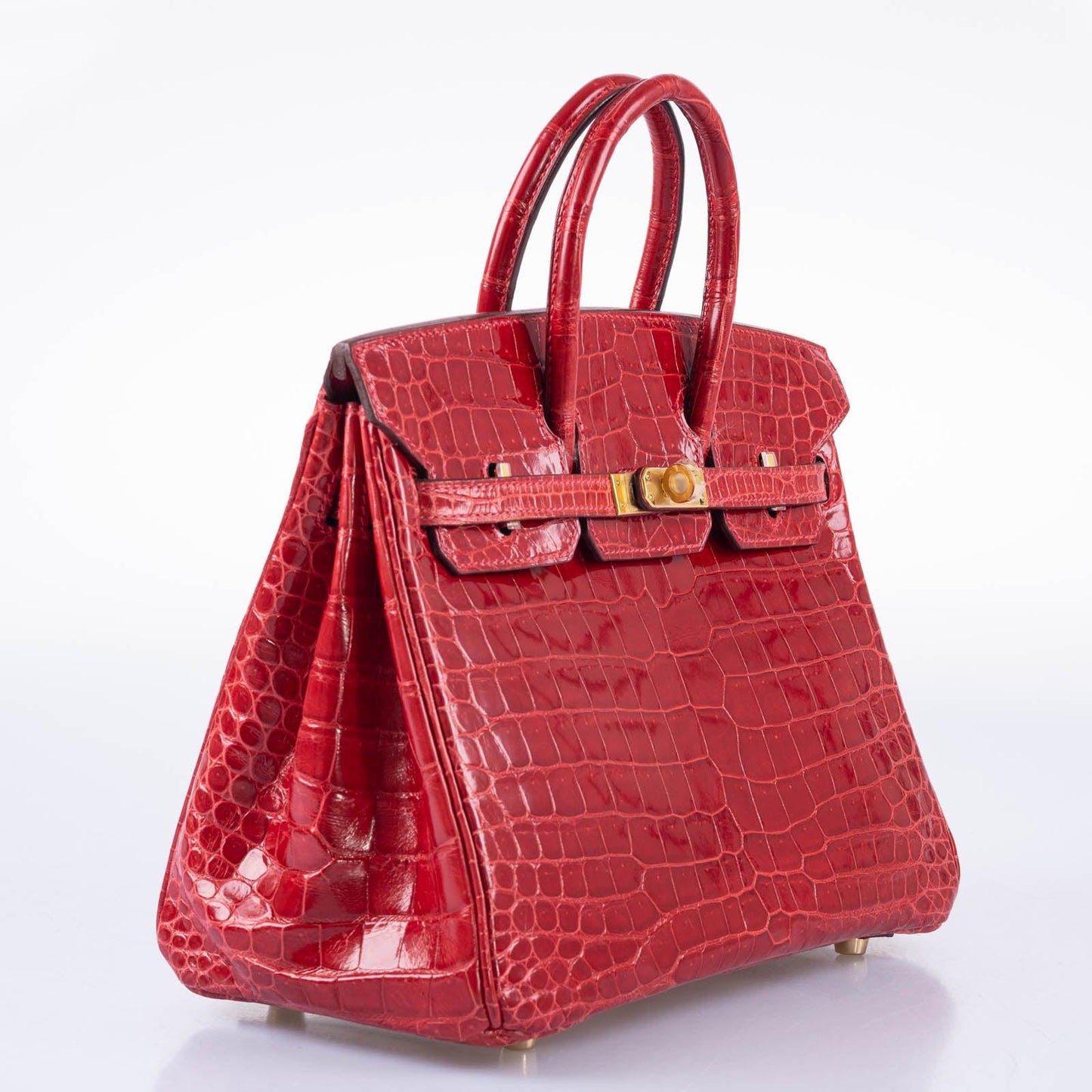 Hermès Birkin 25 Braise Porosus Crocodile with Gold Hardware