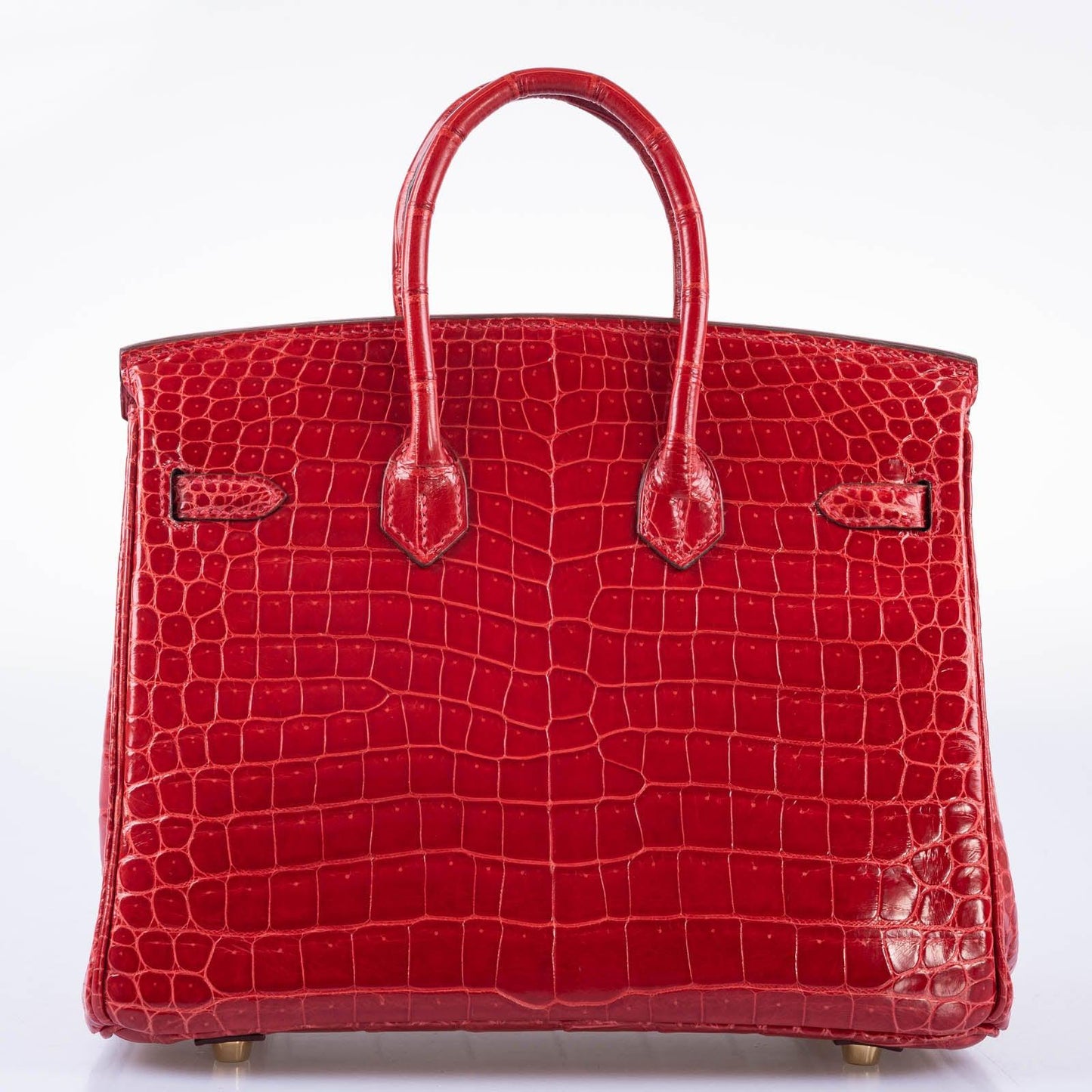 Hermès Birkin 25 Braise Porosus Crocodile with Gold Hardware
