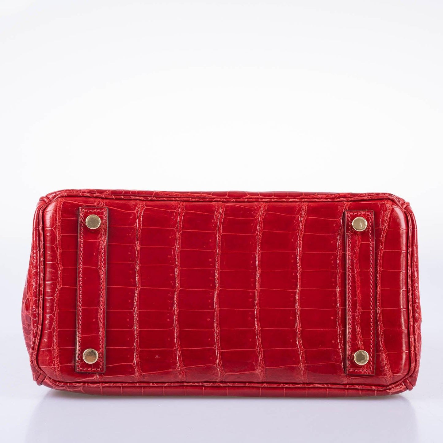 Hermès Birkin 25 Braise Porosus Crocodile with Gold Hardware