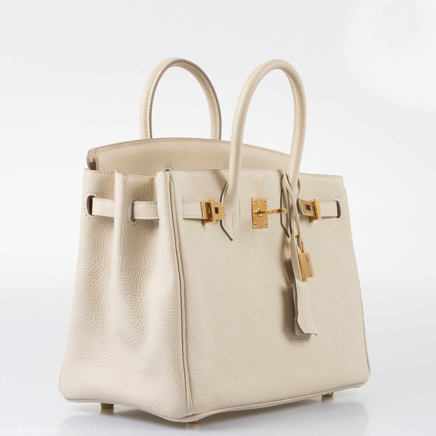 Hermès Birkin 25 Craie Togo Gold Hardware
