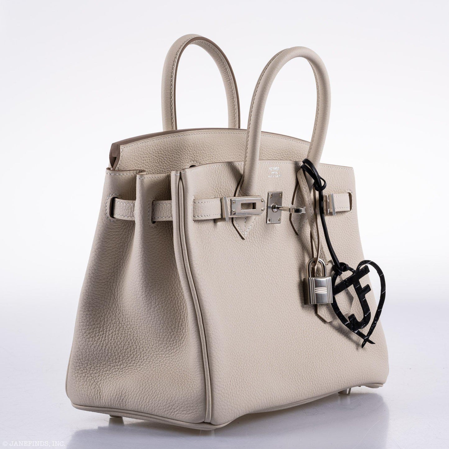 Hermès Birkin 25 Craie Togo Palladium Hardware - 2020, Y