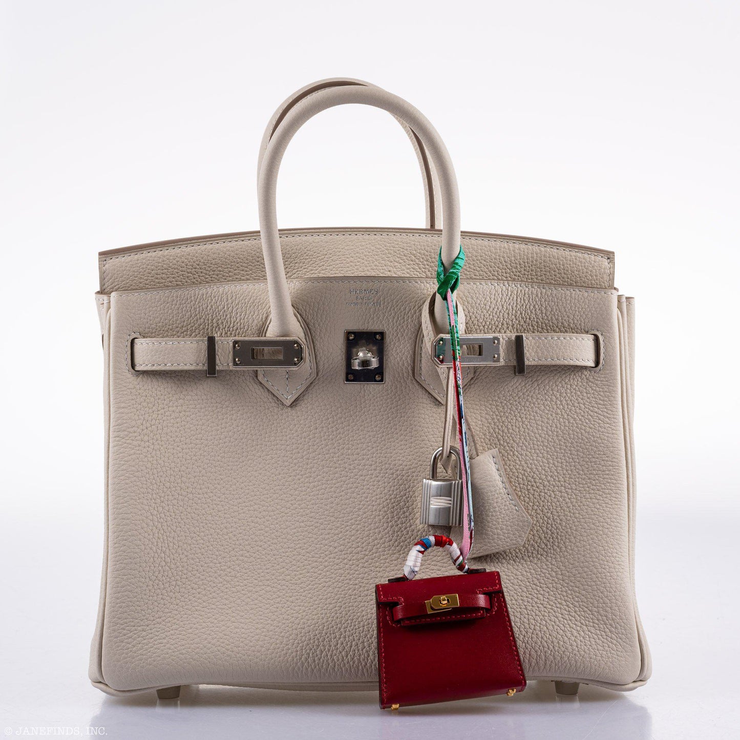 Hermès Birkin 25 Craie Togo Palladium Hardware - 2020, Y