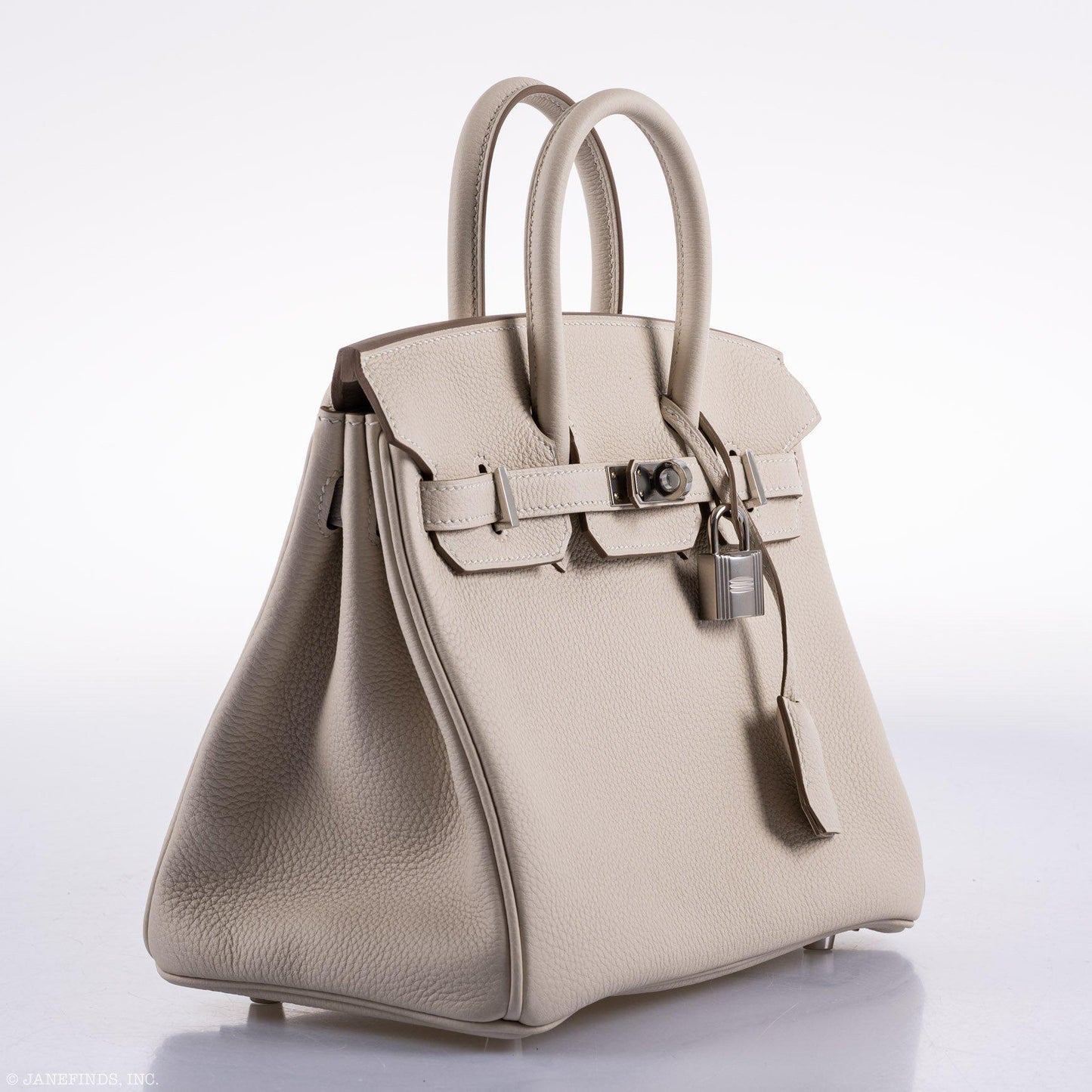 Hermès Birkin 25 Craie Togo Palladium Hardware - 2020, Y