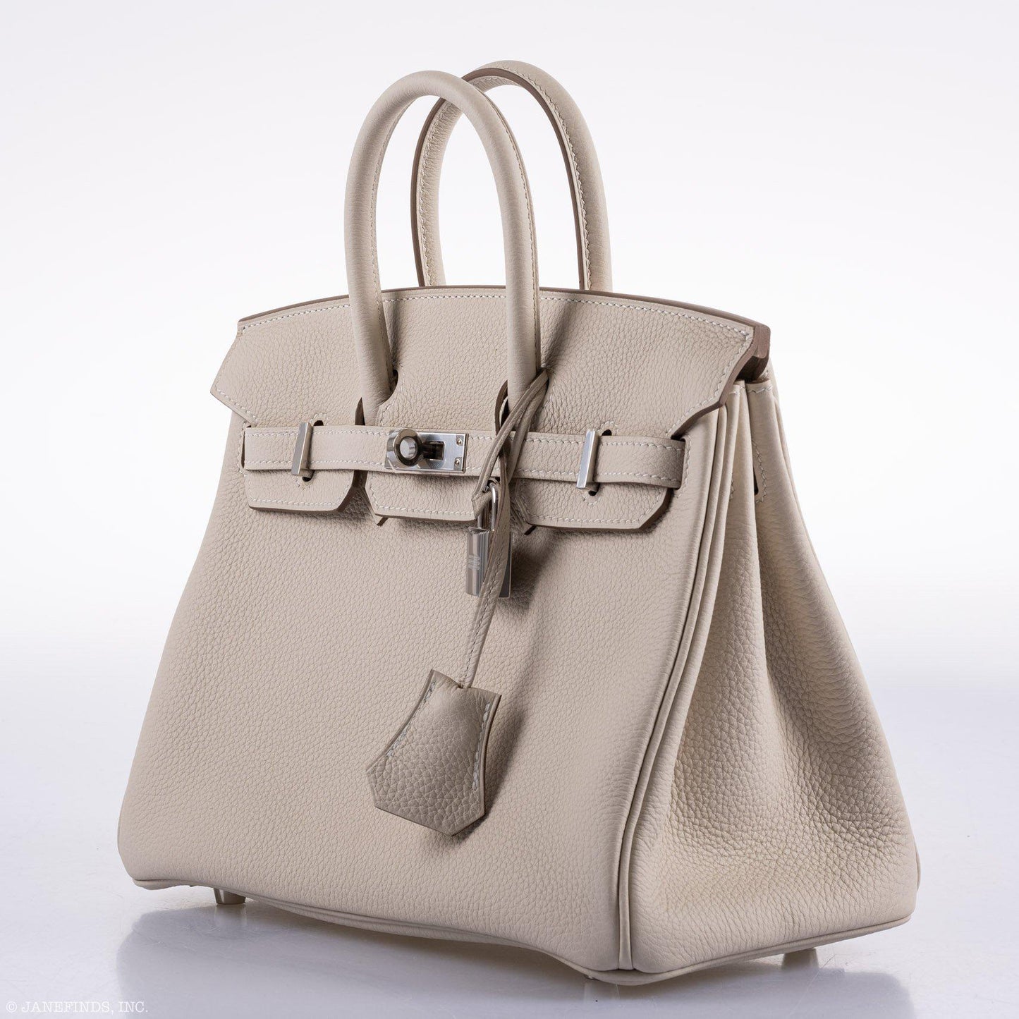 Hermès Birkin 25 Craie Togo Palladium Hardware - 2020, Y