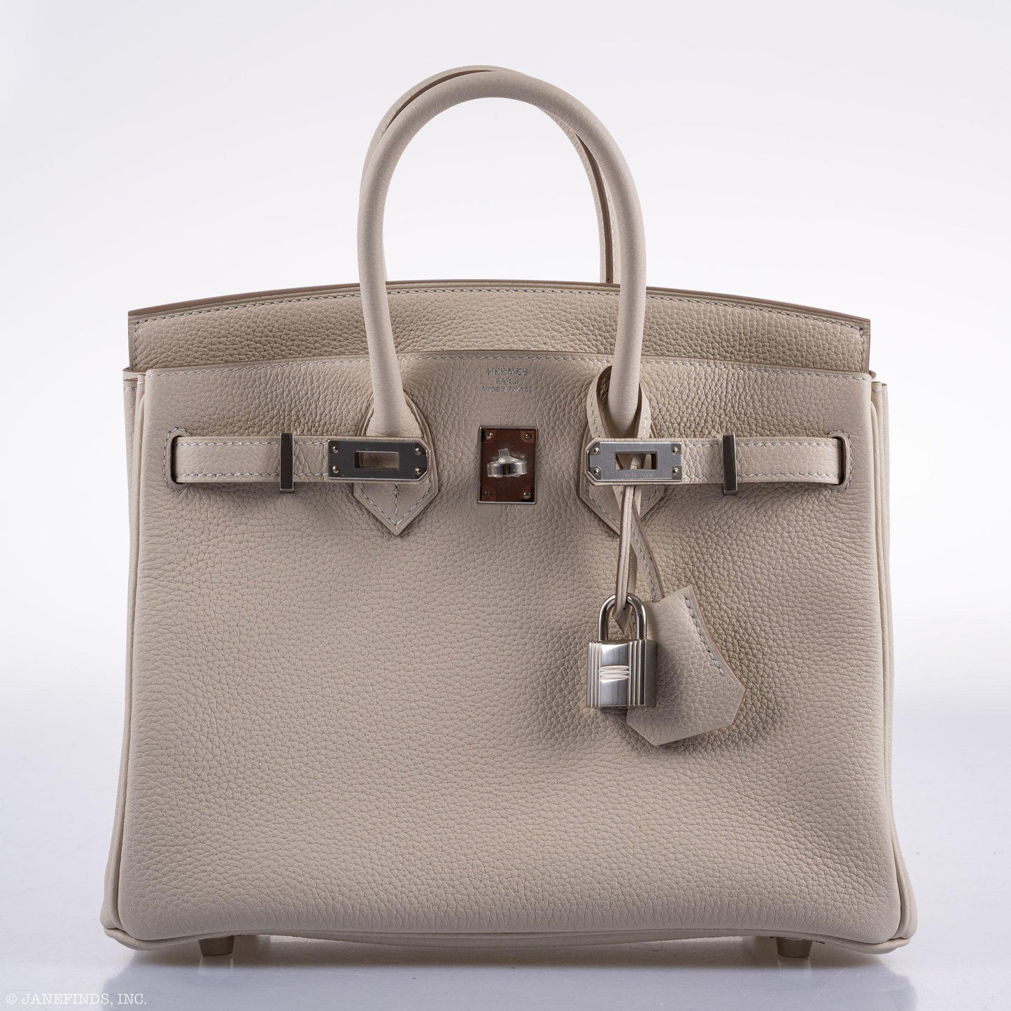 Hermès Birkin 25 Craie Togo Palladium Hardware - 2020, Y