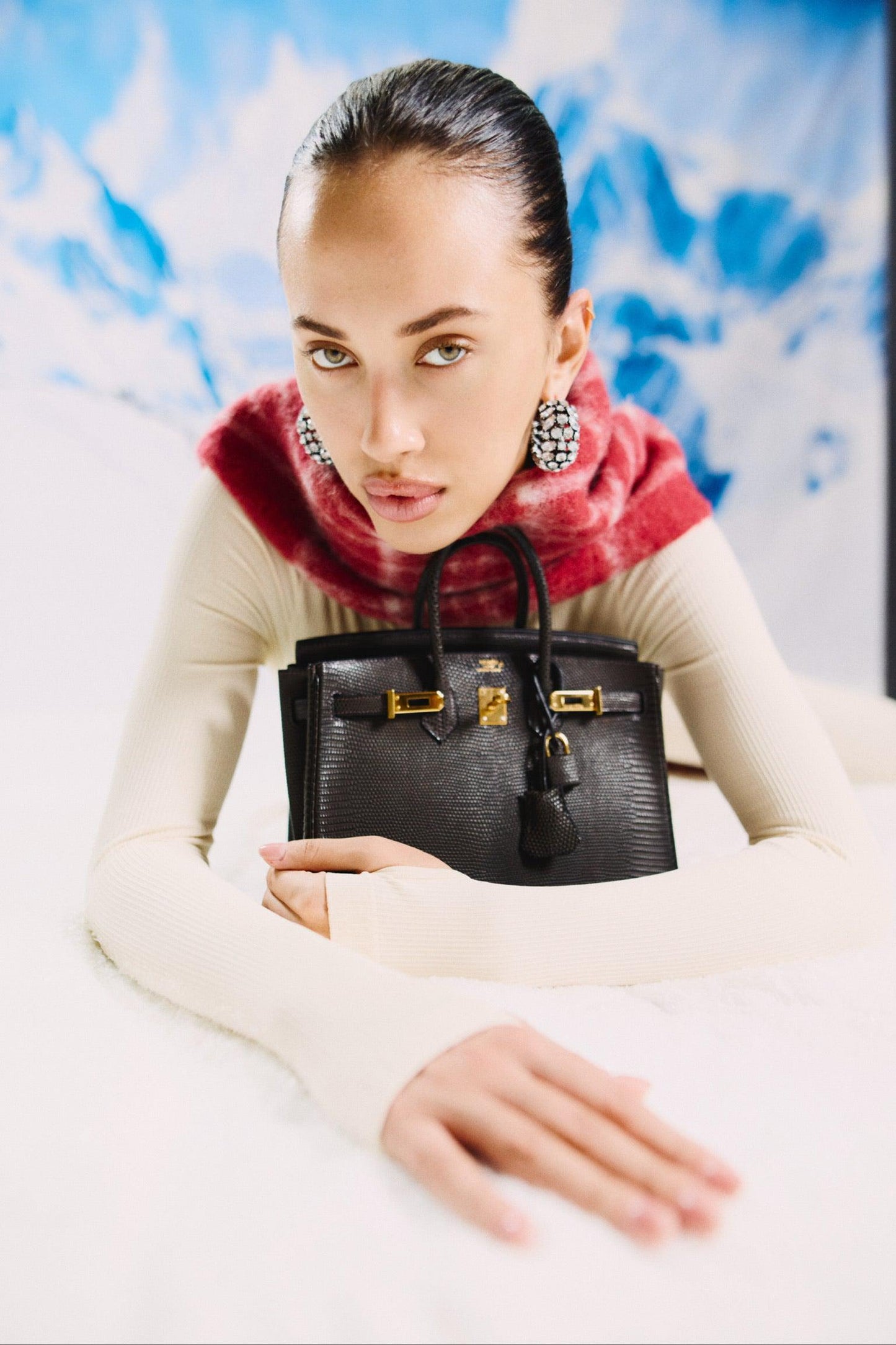 Hermès Birkin 25 Ebene Matte Salvator Lizard Gold Hardware