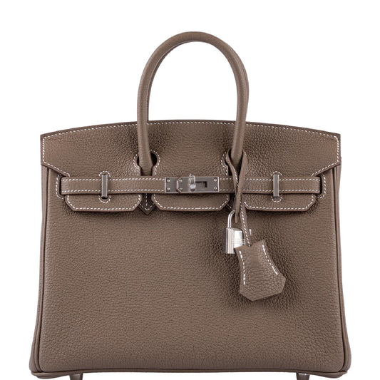 Hermès Birkin 25 Etoupe Togo Palladium Hardware
