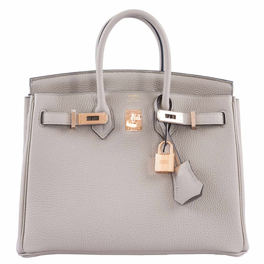Hermès Birkin 25 Gris Asphalte Togo Rose Gold Hardware