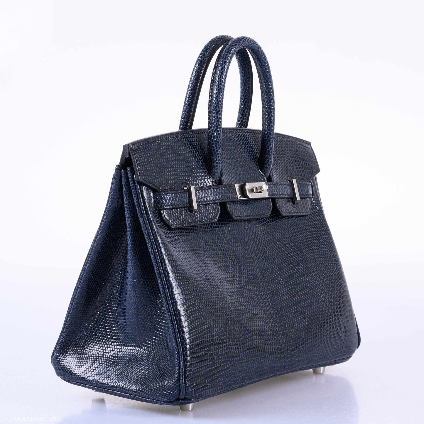 Hermès Birkin 25 Indigo Lizard Palladium Hardware - 2019
